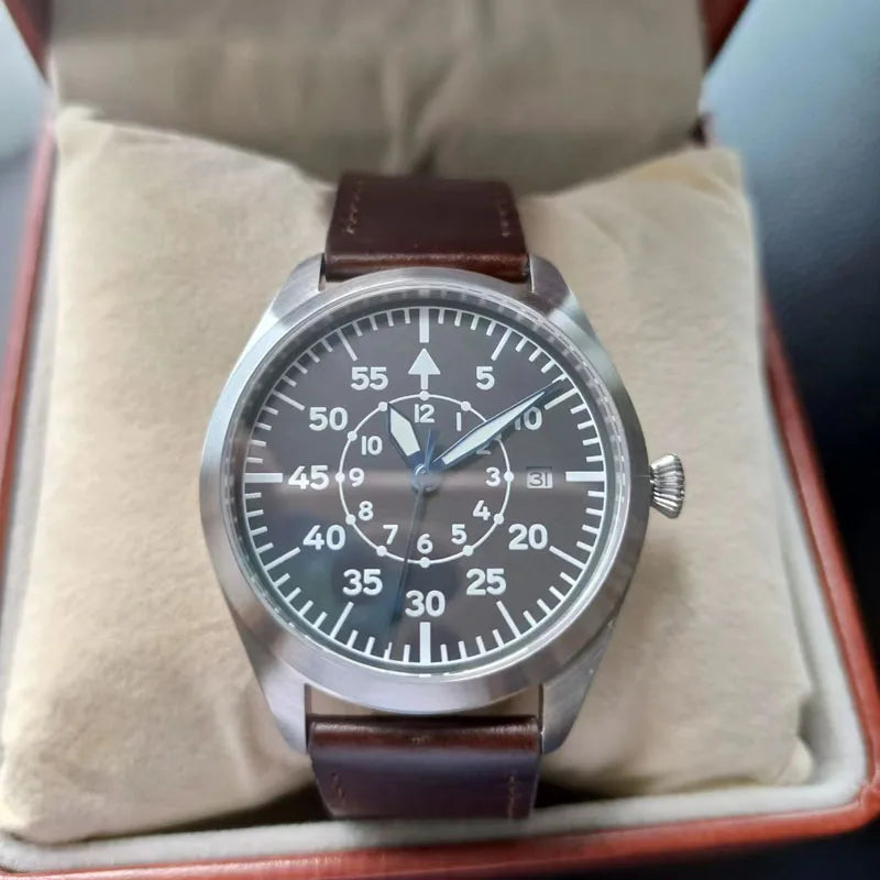 Flieger Pilot Watch A Type B Aviator Automatic Field Reloj Piloto Relogio Mechanical Wristwatch Orologio Pilota Montre Pilote