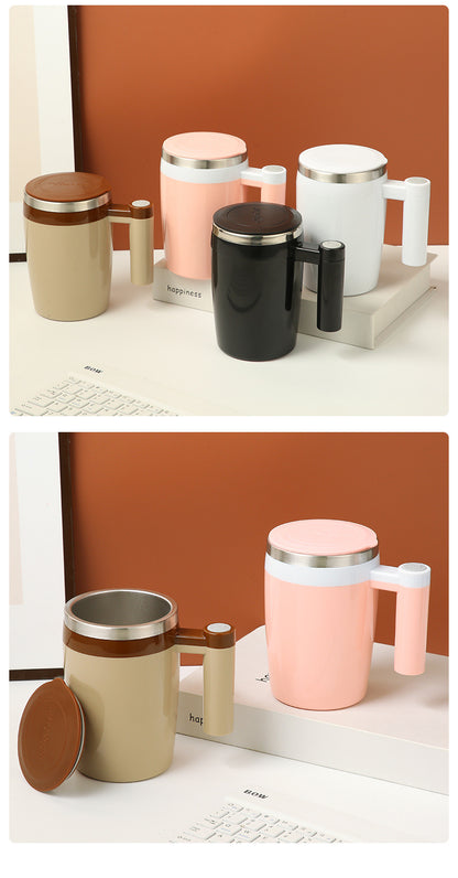 Electric Mixing Cup Lazy Water Cup Portable Electric Magnetic Rotating Automatic Coffee Cup Soybean Milk Cup Stainless Steel