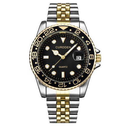 Original Design CURDDEN Brand Watches For Men Fashion Full Stainless Steel Golden Date Quartz Watch 시계 Erkek Kol Satleri Relogio