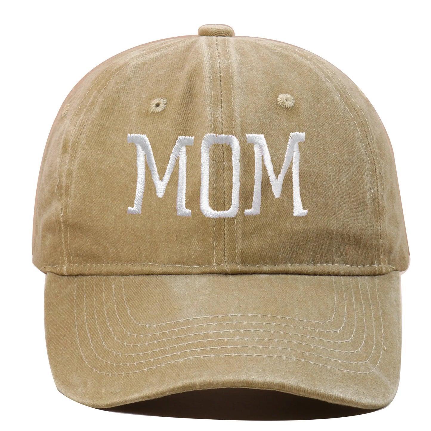 DAD MOM Embroidered Baseball Hat Retro Sports Casual Duck Tongue Hat Sun Hat