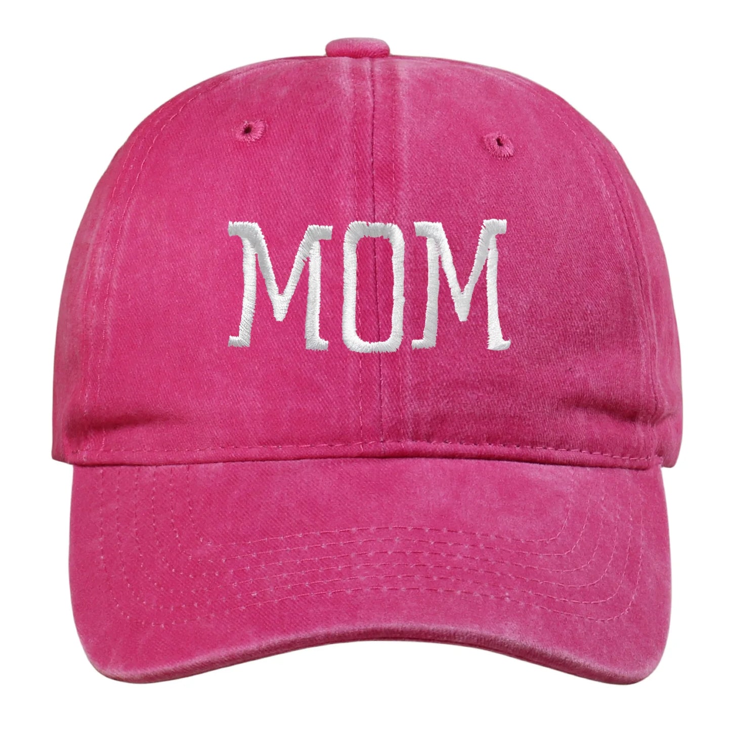 DAD MOM Embroidered Baseball Hat Retro Sports Casual Duck Tongue Hat Sun Hat