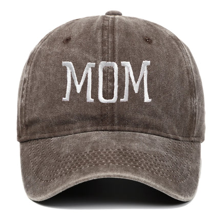 DAD MOM Embroidered Baseball Hat Retro Sports Casual Duck Tongue Hat Sun Hat