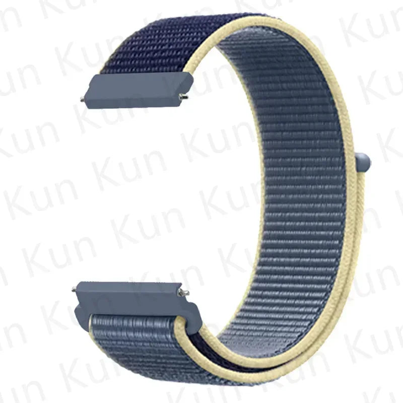 Nylon loop strap For Amazfit bip 6-5-3/u/S/pro Sport 20mm/22mm Bracelet for Amazfit GTS 4/3/2/2e/4 Mini/GTR 4/3/3 Pro/2/2e band
