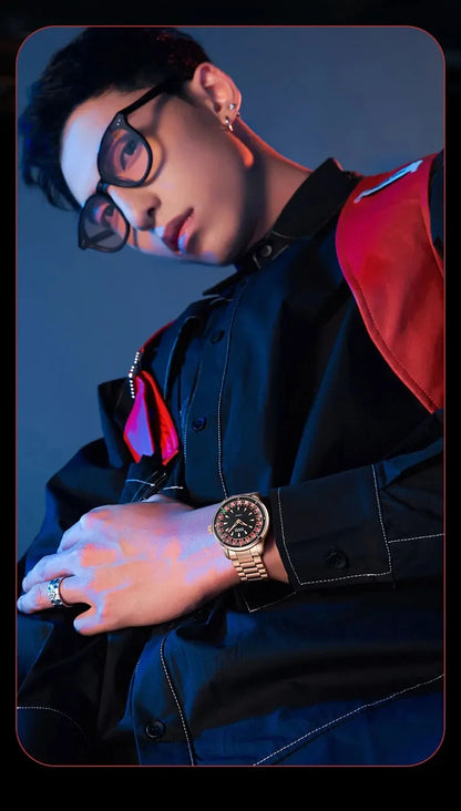 Mark Fairwhale 5031 New Top Brand Men's Quartz Watch Rotating Digital Dial Entertainment Cool Waterproof Night Light Watch reloj