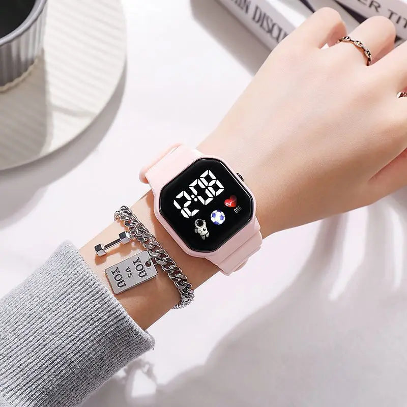 Kids Watch Sport LED Digital Watches Football Silicone Strap Waterproof Electronic Wristwatch for Children Boys Girls Gifts