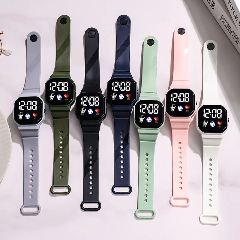 Kids Watch Sport LED Digital Watches Football Silicone Strap Waterproof Electronic Wristwatch for Children Boys Girls Gifts