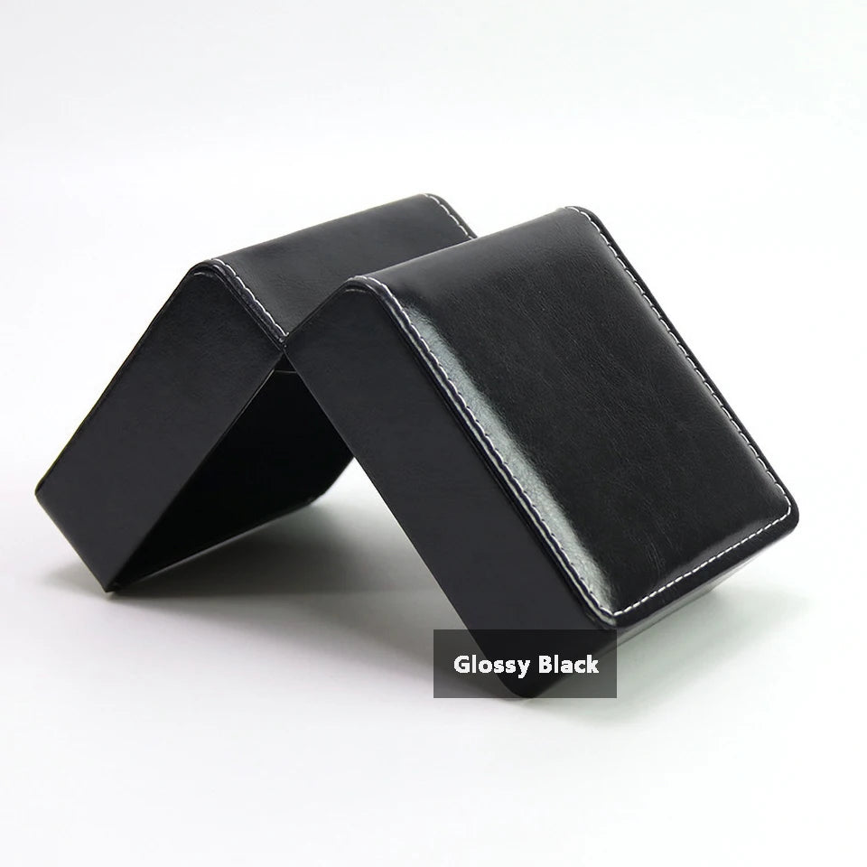 Single Watch Gift Box with Pillow PU Leather Wristwatch Display Case Organizer for Men