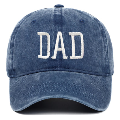 DAD MOM Embroidered Baseball Hat Retro Sports Casual Duck Tongue Hat Sun Hat