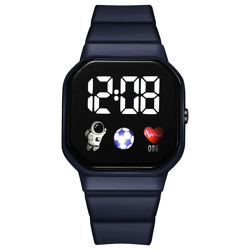 Kids Watch Sport LED Digital Watches Football Silicone Strap Waterproof Electronic Wristwatch for Children Boys Girls Gifts