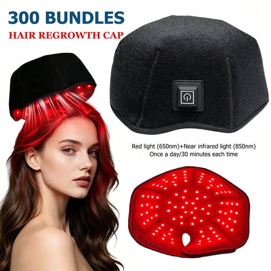 660nm 850nm Red & Infrared Light Hair Growth Cap, USB Charging Red Light Therapy Device Hair Loss Treatment Hair Regrowth Helmet