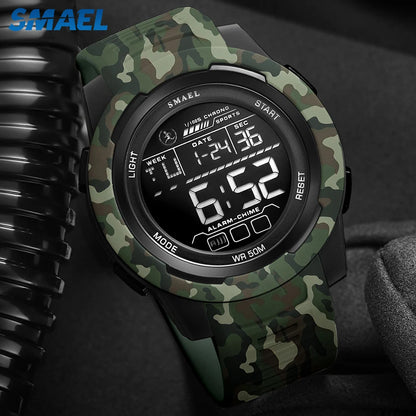 New SMAEL 8105 Watches Camo Strap Military Sport Watch for Men Clock Fashion Digital Wristwatch Waterproof Shockproof Watches