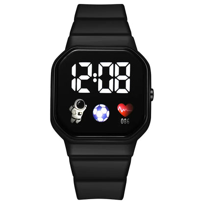 Kids Watch Sport LED Digital Watches Football Silicone Strap Waterproof Electronic Wristwatch for Children Boys Girls Gifts