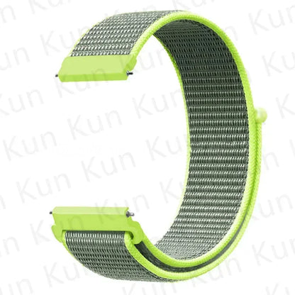 Nylon loop strap For Amazfit bip 6-5-3/u/S/pro Sport 20mm/22mm Bracelet for Amazfit GTS 4/3/2/2e/4 Mini/GTR 4/3/3 Pro/2/2e band