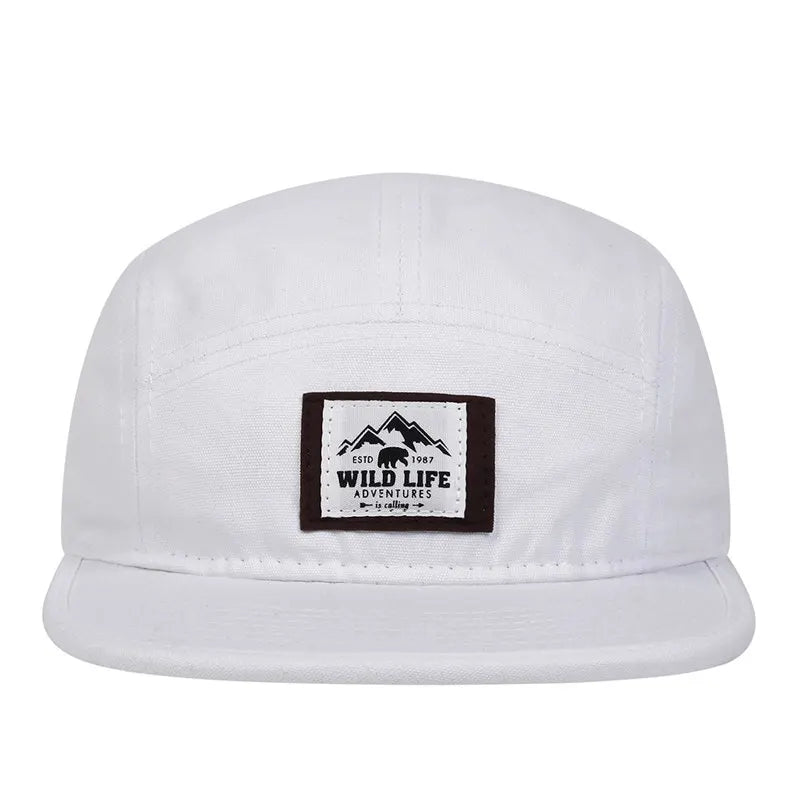 WILD LIFE Cotton 5 Panel Baseball Cap Snapback Caps Bone Gorras Hombre Originales Hip Hop Hats For Men Women Adjustable