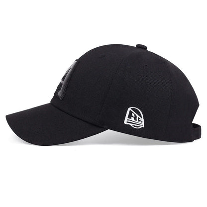 Unisex A Letter Leather Label Embroidery Snapback Baseball Caps Spring and Autumn Outdoor Adjustable Casual Hats Sunscreen Hat