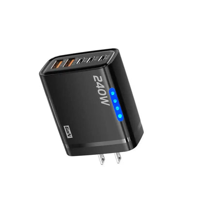 5-in-1 GaN 240W Fast Charger  Desktop Charger USB Type C Charger Fast Charging Quick Charge 3.0 Adapter For iPhone SamsungHuawei