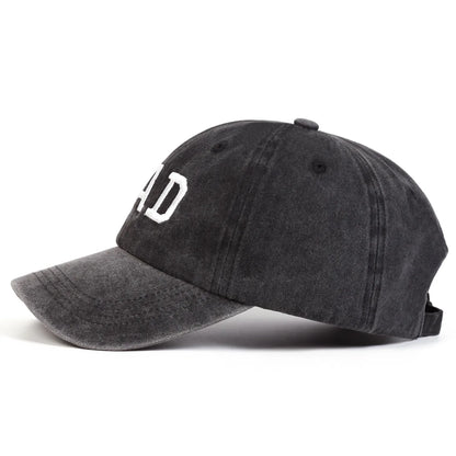 DAD MOM Embroidered Baseball Hat Retro Sports Casual Duck Tongue Hat Sun Hat