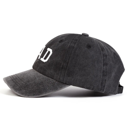 DAD MOM Embroidered Baseball Hat Retro Sports Casual Duck Tongue Hat Sun Hat