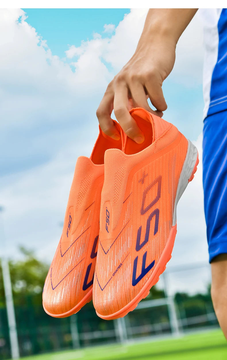 New Men Soccer Shoes Non-Slip Indoor Futsal Football Boots Match Grass Cleats High-quality Sneakers Hot-selling High-top Outdoor