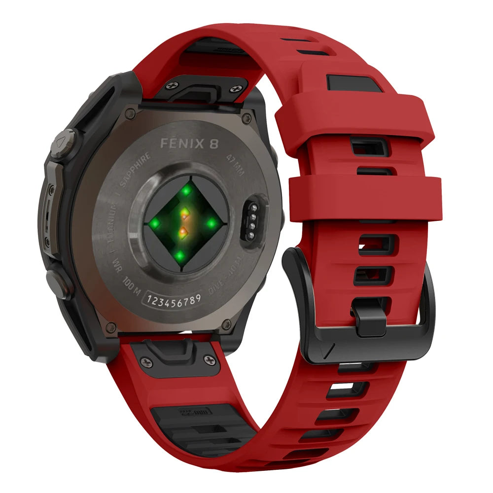 1:1 Fenix8 Watch Band For Garmin Fenix 8 Pro 47mm 51mm E 7 7X 6 6X 5 5X/Epix Pro/Enduro 3/970 QuickFit 22mm 26mm Silicone Strap