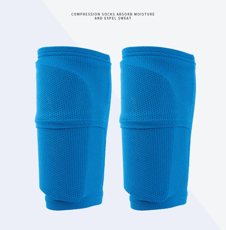A Set Soccer Shin Guard Adults Kids Socks With Pocket Professional Shields Legging Shinguards Cover Sleeves Protective Gear