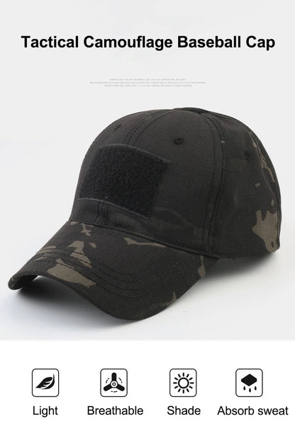 Camouflage Baseball Cap Outdoor Sports Hiking Fishing Hunting Caps Sunscreen Casual Sun Hats For Men Women