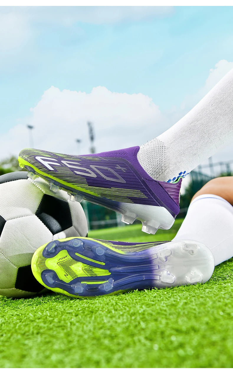 New Men Soccer Shoes Non-Slip Indoor Futsal Football Boots Match Grass Cleats High-quality Sneakers Hot-selling High-top Outdoor