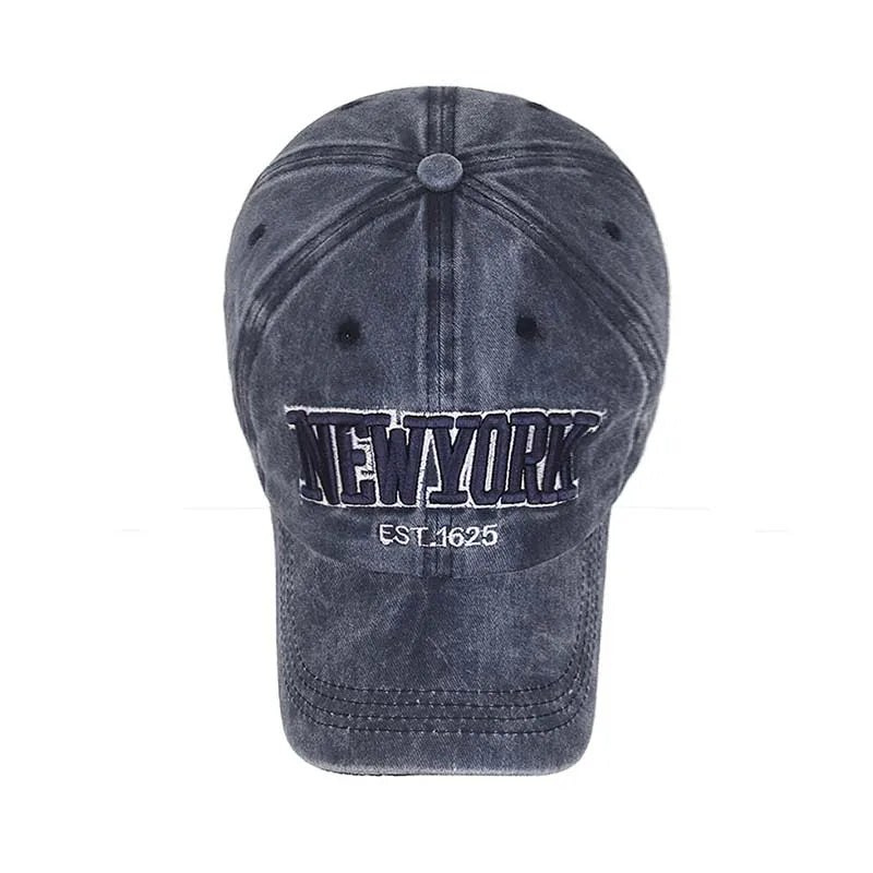 Fashion NEW YORK Embroidery Baseball Caps Outdoor Casual Adult Sun Hats Hip Hop Hat Sports Golf Caps Water Wash Snapback Hats