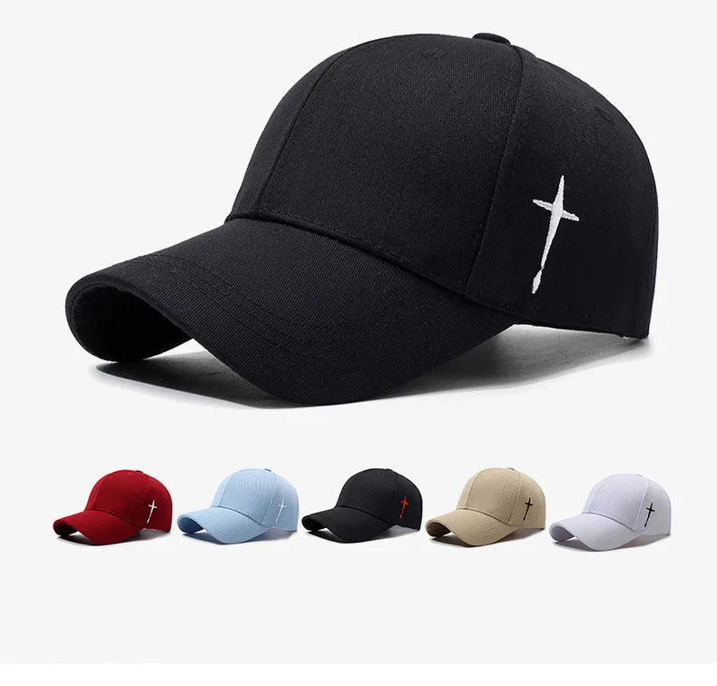 New Spring Style Sports Snapback Hat with Side - embroidered Water Drop and Cross Patterns. It's designed to make the face look