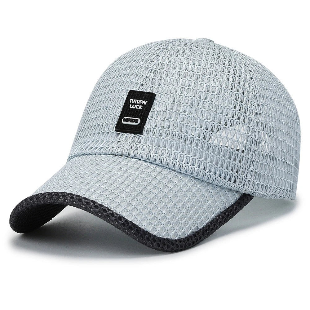 Summer Men'S Hats Summer Hat Men'S Sun Hat Outdoor Quick-Drying Mesh Cap Breathable Duck Tongue Cap Large Brim Baseball Cap