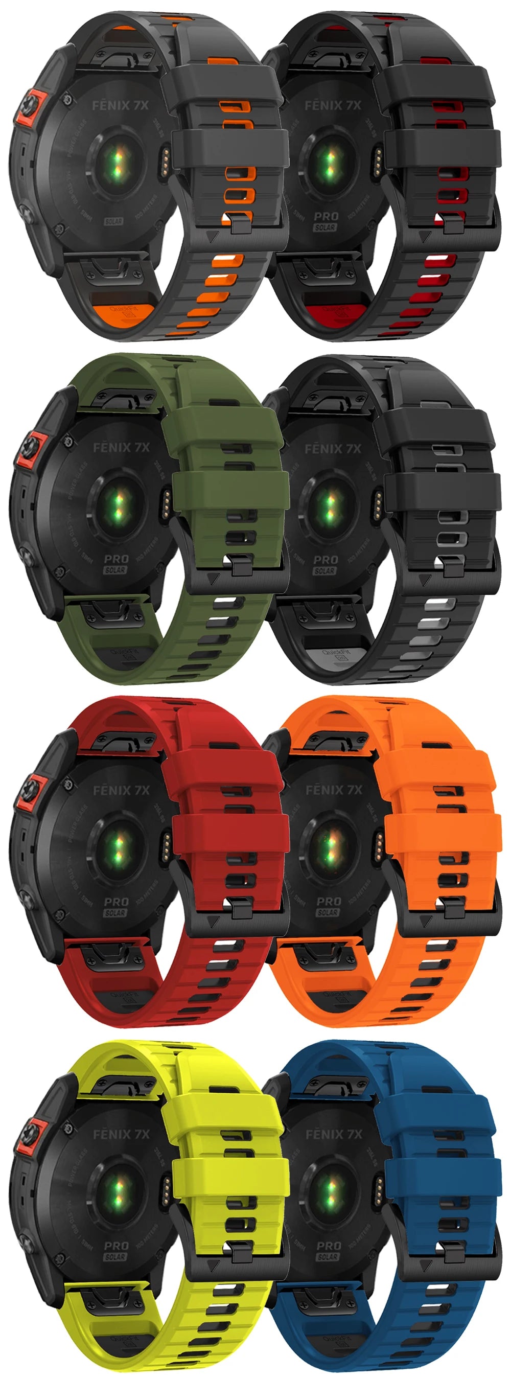 22 26MM Silicone WatchBand Strap For Garmin Fenix 7 7X 6X 6 Pro 5 5X Plus Epix Gen2 Enduro 2 WristStrap QuickFit Release Bracele