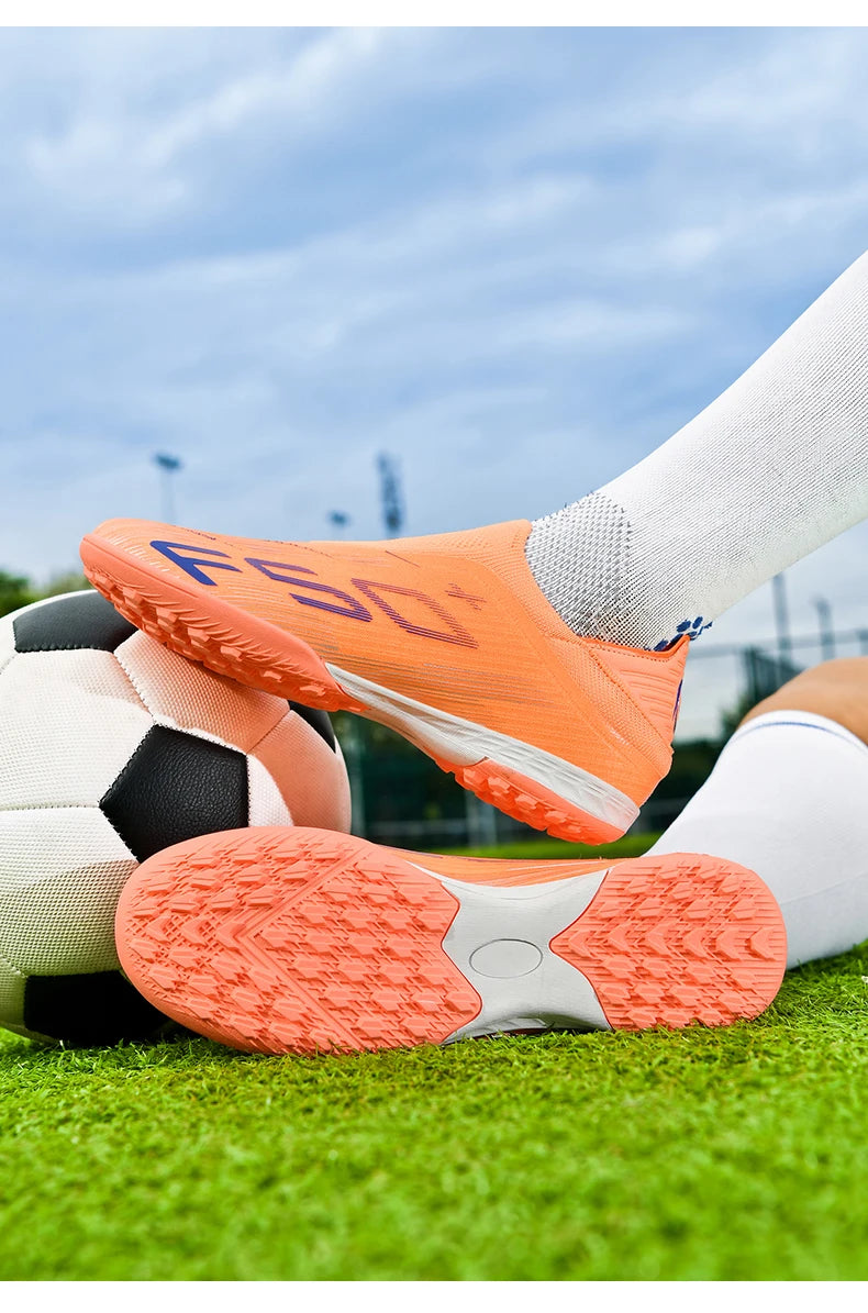 New Men Soccer Shoes Non-Slip Indoor Futsal Football Boots Match Grass Cleats High-quality Sneakers Hot-selling High-top Outdoor