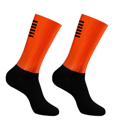 Silicone Cycling Aero Socks Anti Socks Slip Men Bicycle Sport Running Bike Socks