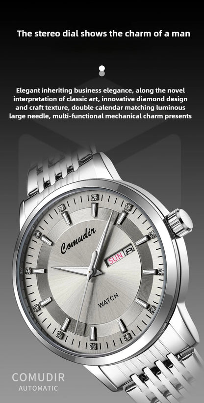 Fully Automatic Non Mechanical Men's Watch Men's Hollowed Out Waterproof Tide Glow in The Dark Dual Calendar