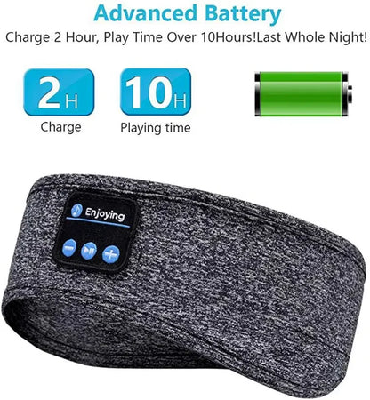 Sleep Mask Bluetooth Sleeping Headphones Headband Thin Soft Elastic Comfortable Wireless Music Headset Eye Mask For Side Sleeper