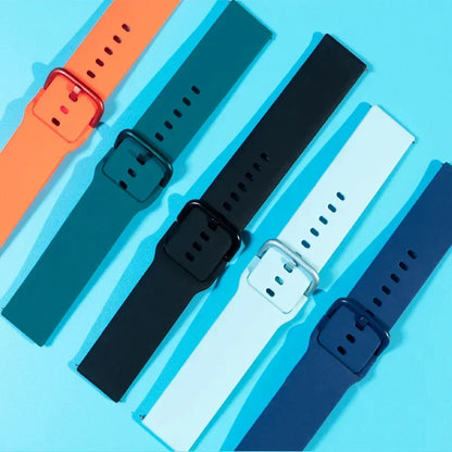 20mm 22mm Strap For Samsung galaxy watch 6/5/pro/3/4/6 Classic 43mm 47mm/Active 2 Silicone Sport bracelet huawei Gt 3-2-2e Band