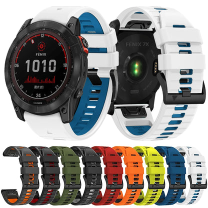 22 26MM Silicone WatchBand Strap For Garmin Fenix 7 7X 6X 6 Pro 5 5X Plus Epix Gen2 Enduro 2 WristStrap QuickFit Release Bracele