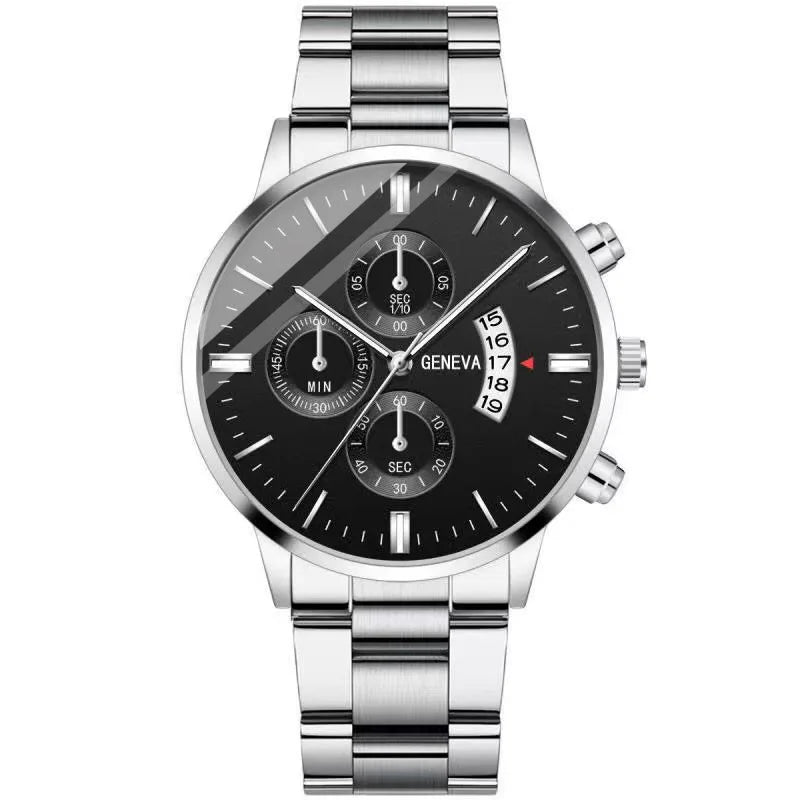2025 Fashion Men Stainless Steel Watch Luxury Calendar Quartz Wrist Watch Mens Business Watches for Man Clock Montre Homme