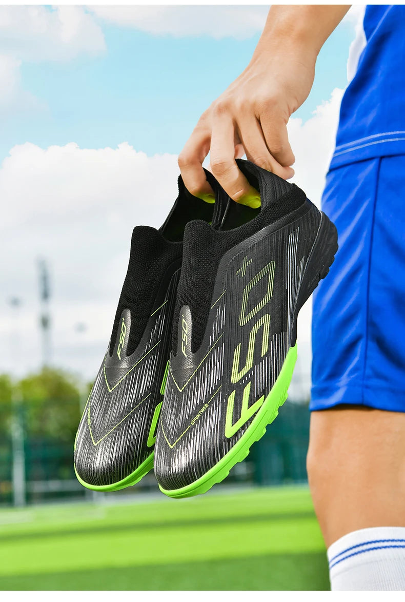 New Men Soccer Shoes Non-Slip Indoor Futsal Football Boots Match Grass Cleats High-quality Sneakers Hot-selling High-top Outdoor
