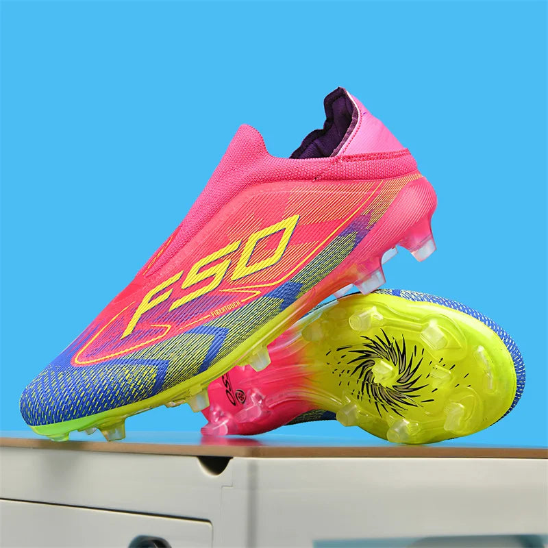 New Men Football Boots Non-Slip High-quality Soccer Shoes Grass Cleats High-top Futsal Sneakers Match Indoor Hot-selling Outdoor