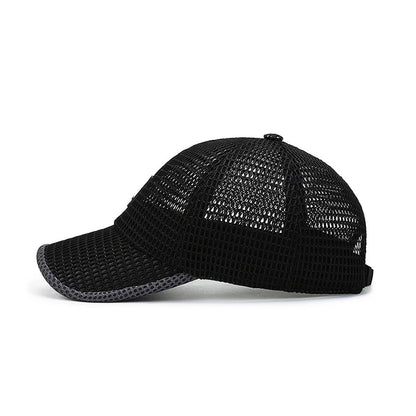 Summer Men'S Hats Summer Hat Men'S Sun Hat Outdoor Quick-Drying Mesh Cap Breathable Duck Tongue Cap Large Brim Baseball Cap