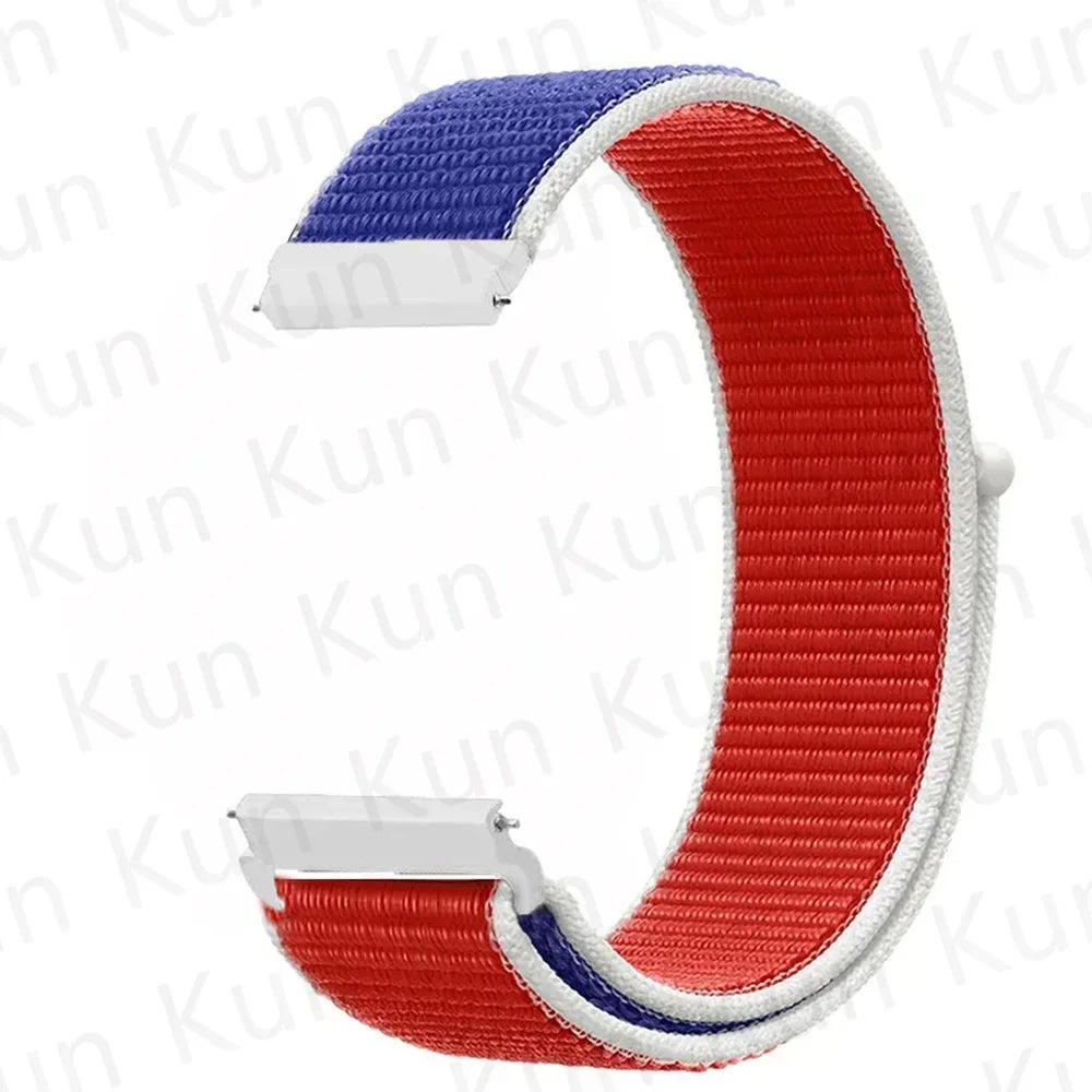 Nylon loop strap For Amazfit bip 6-5-3/u/S/pro Sport 20mm/22mm Bracelet for Amazfit GTS 4/3/2/2e/4 Mini/GTR 4/3/3 Pro/2/2e band