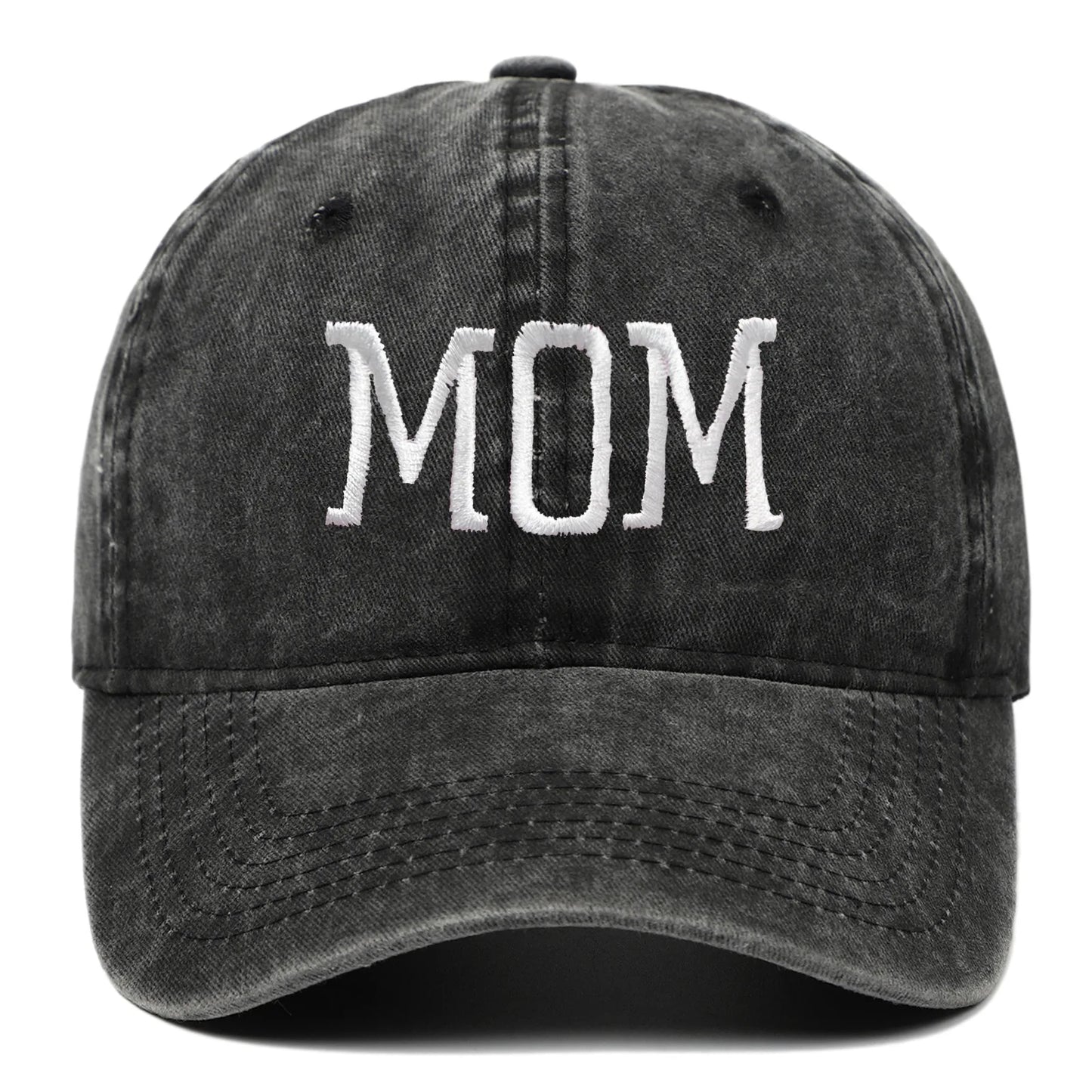 DAD MOM Embroidered Baseball Hat Retro Sports Casual Duck Tongue Hat Sun Hat
