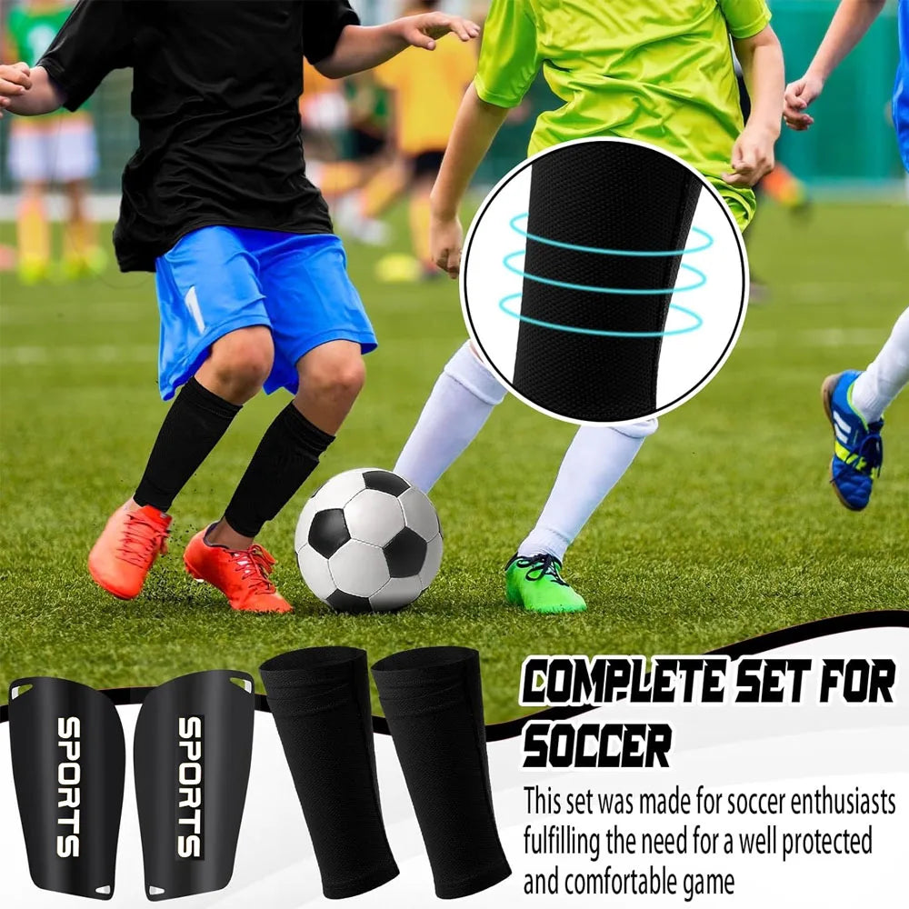 Soccer Shin Guards for Kids Youth Teens Adults Shin Pads and Sock Sleeves,Protection Gear EVA Cushion Protection for Soccer Game