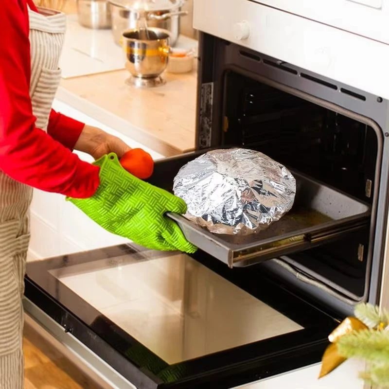 10-60pcs Reusable Aluminum Foil Bowl Cover Heat Insulation And Heat Preservation Food Grade Oven Takeaway Picnic