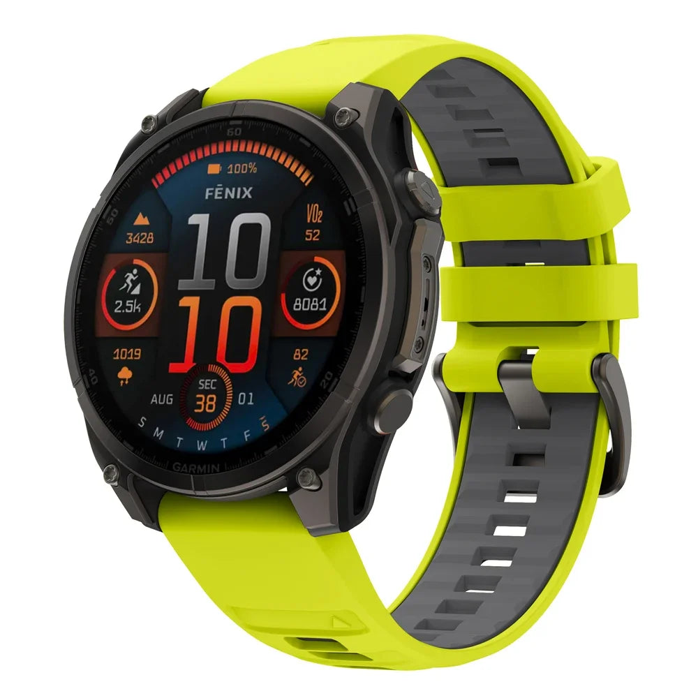 1:1 Fenix8 Watch Band For Garmin Fenix 8 Pro 47mm 51mm E 7 7X 6 6X 5 5X/Epix Pro/Enduro 3/970 QuickFit 22mm 26mm Silicone Strap