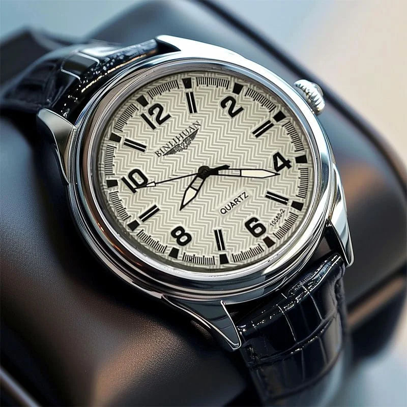 Top Brand Man Wristwatch Luxury Business Waterproof Men Watch For Men Quartz Clock Leather Men's Watches reloj+Box Men's Gift