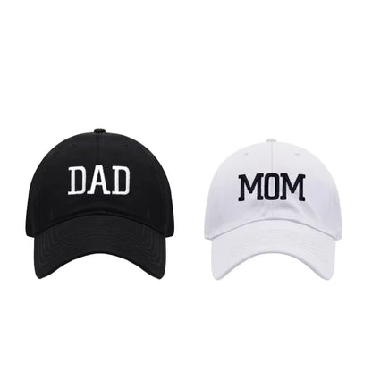 DAD MOM Embroidered Baseball Hat Retro Sports Casual Duck Tongue Hat Sun Hat