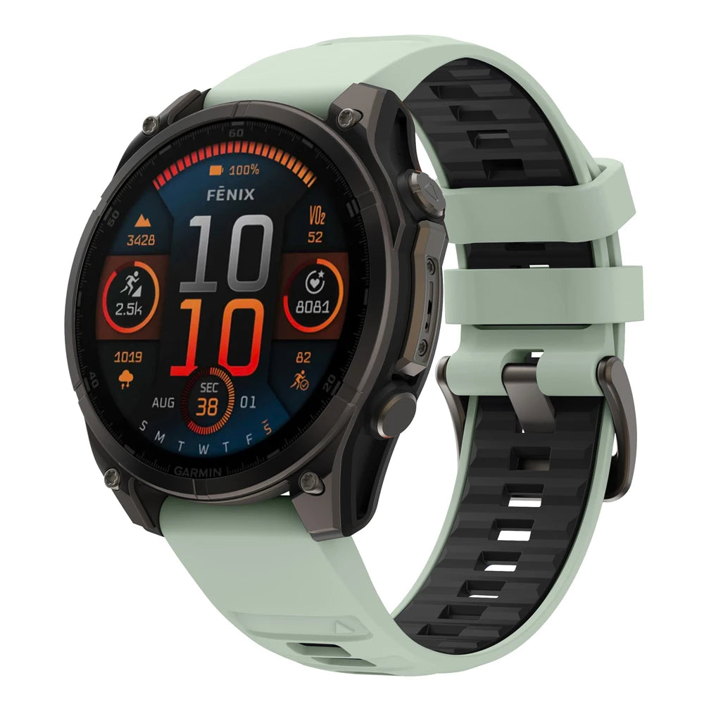 1:1 Fenix8 Watch Band For Garmin Fenix 8 Pro 47mm 51mm E 7 7X 6 6X 5 5X/Epix Pro/Enduro 3/970 QuickFit 22mm 26mm Silicone Strap