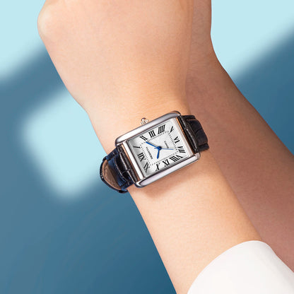 Rebirth 002 Elegant Mini Light Design Rectangle Dial Water Resistant Quartz Movement Business Women Analog Wrist Watch Gift